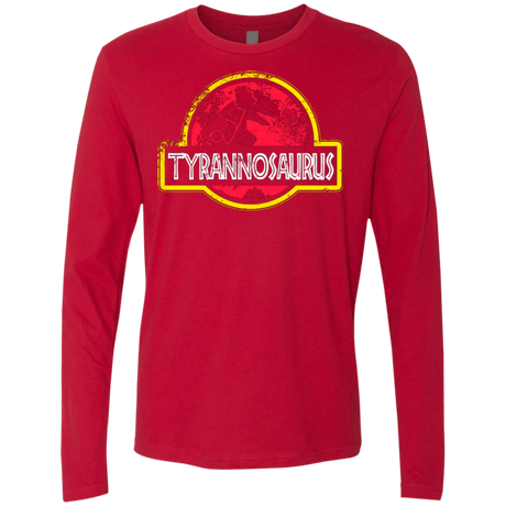 T-Shirts Red / Small Jurassic Power Red Men's Premium Long Sleeve