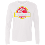 T-Shirts White / Small Jurassic Power Red Men's Premium Long Sleeve