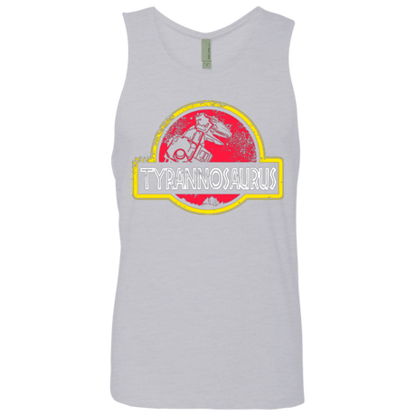 T-Shirts Heather Grey / Small Jurassic Power Red Men's Premium Tank Top