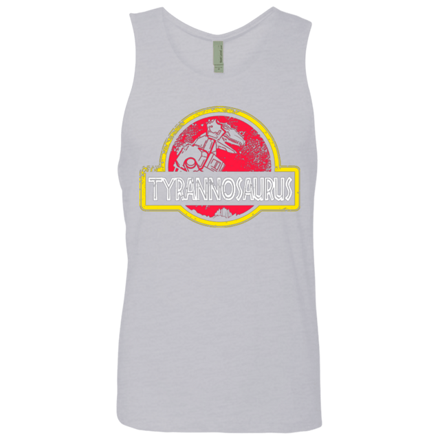 T-Shirts Heather Grey / Small Jurassic Power Red Men's Premium Tank Top