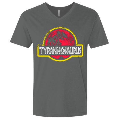 T-Shirts Heavy Metal / X-Small Jurassic Power Red Men's Premium V-Neck