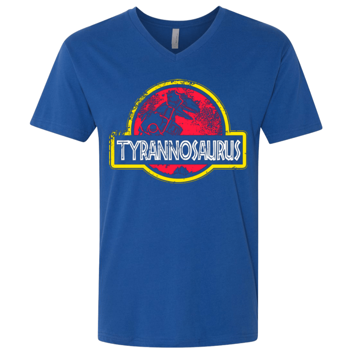 T-Shirts Royal / X-Small Jurassic Power Red Men's Premium V-Neck