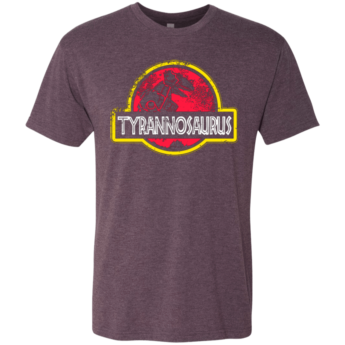 T-Shirts Vintage Purple / Small Jurassic Power Red Men's Triblend T-Shirt