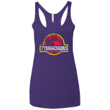 T-Shirts Purple / X-Small Jurassic Power Red Women's Triblend Racerback Tank