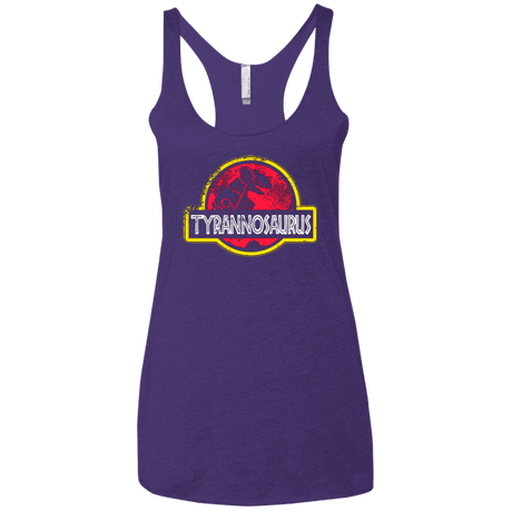 T-Shirts Purple / X-Small Jurassic Power Red Women's Triblend Racerback Tank