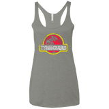 T-Shirts Venetian Grey / X-Small Jurassic Power Red Women's Triblend Racerback Tank