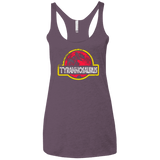 T-Shirts Vintage Purple / X-Small Jurassic Power Red Women's Triblend Racerback Tank