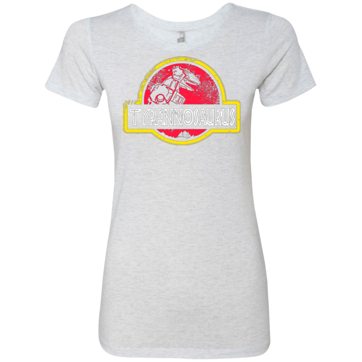 T-Shirts Heather White / Small Jurassic Power Red Women's Triblend T-Shirt