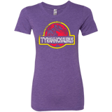 T-Shirts Purple Rush / Small Jurassic Power Red Women's Triblend T-Shirt