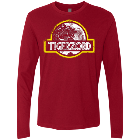 T-Shirts Cardinal / Small Jurassic Power White Men's Premium Long Sleeve