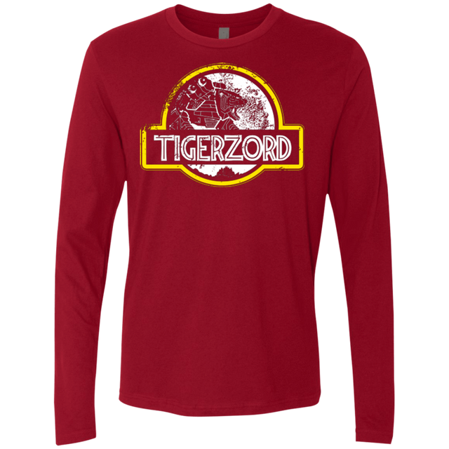 T-Shirts Cardinal / Small Jurassic Power White Men's Premium Long Sleeve