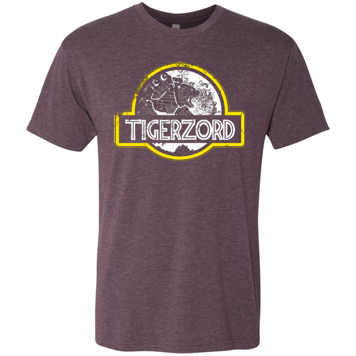 T-Shirts Vintage Purple / Small Jurassic Power White Men's Triblend T-Shirt