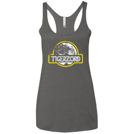 T-Shirts Premium Heather / X-Small Jurassic Power White Women's Triblend Racerback Tank