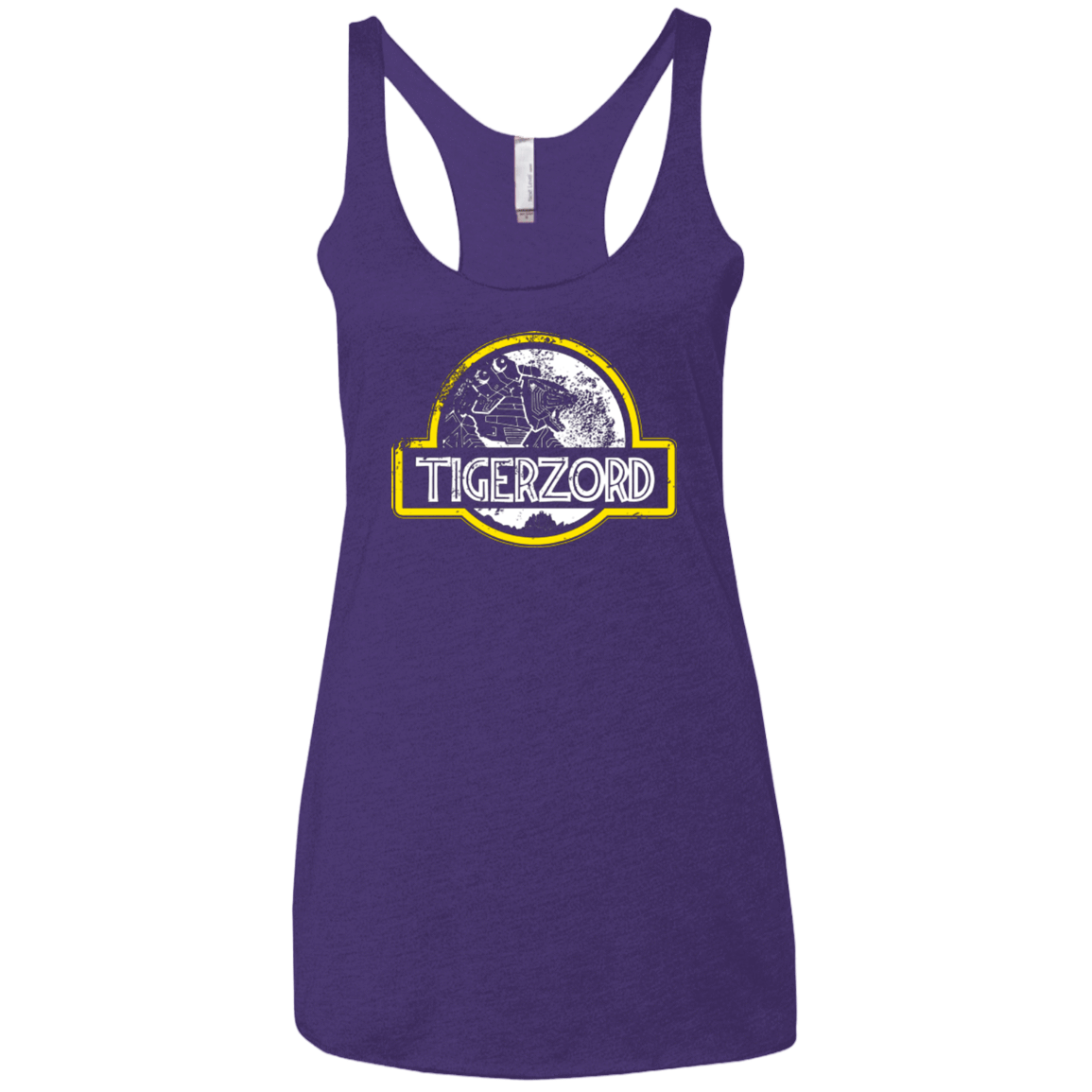 T-Shirts Purple / X-Small Jurassic Power White Women's Triblend Racerback Tank