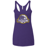 T-Shirts Purple / X-Small Jurassic Power White Women's Triblend Racerback Tank