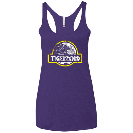 T-Shirts Purple / X-Small Jurassic Power White Women's Triblend Racerback Tank