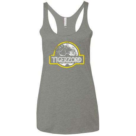 T-Shirts Venetian Grey / X-Small Jurassic Power White Women's Triblend Racerback Tank