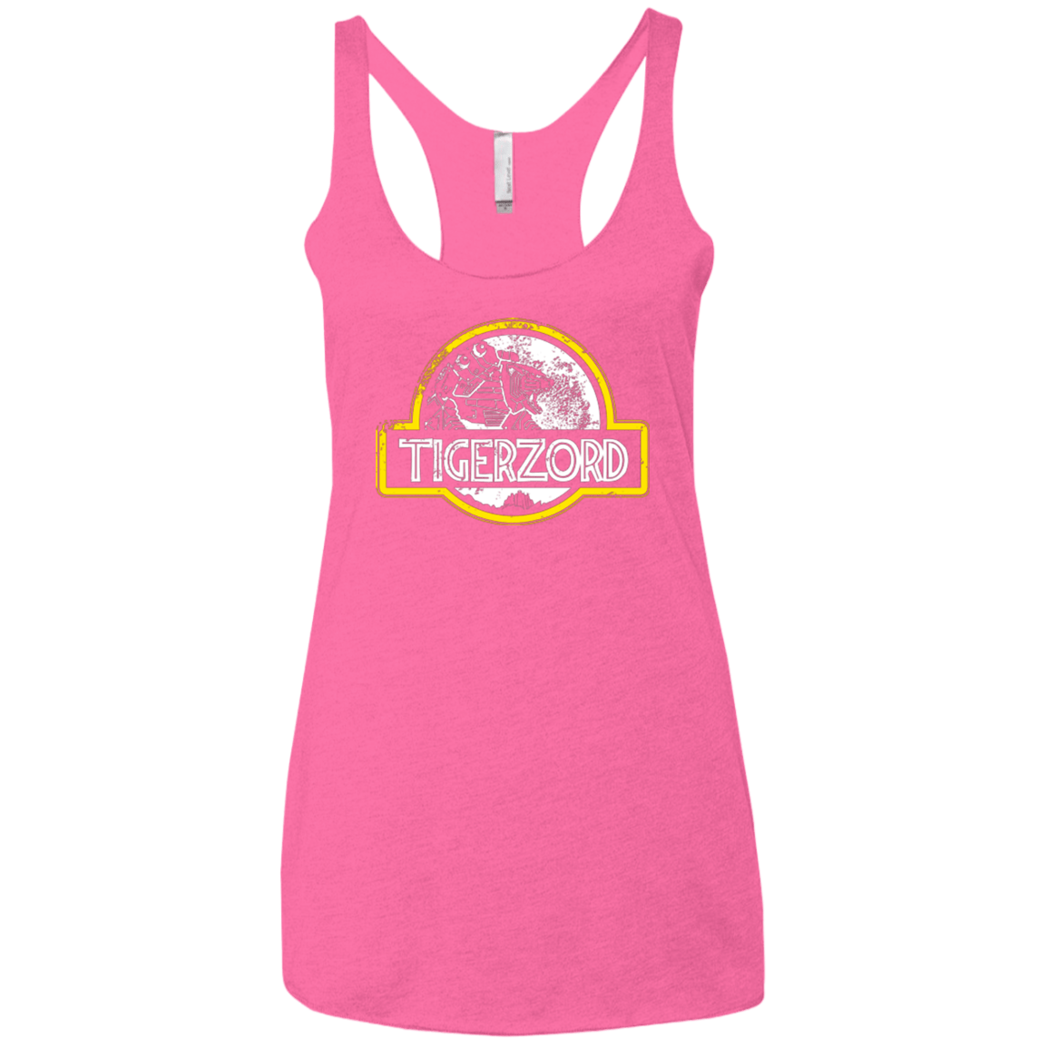 T-Shirts Vintage Pink / X-Small Jurassic Power White Women's Triblend Racerback Tank