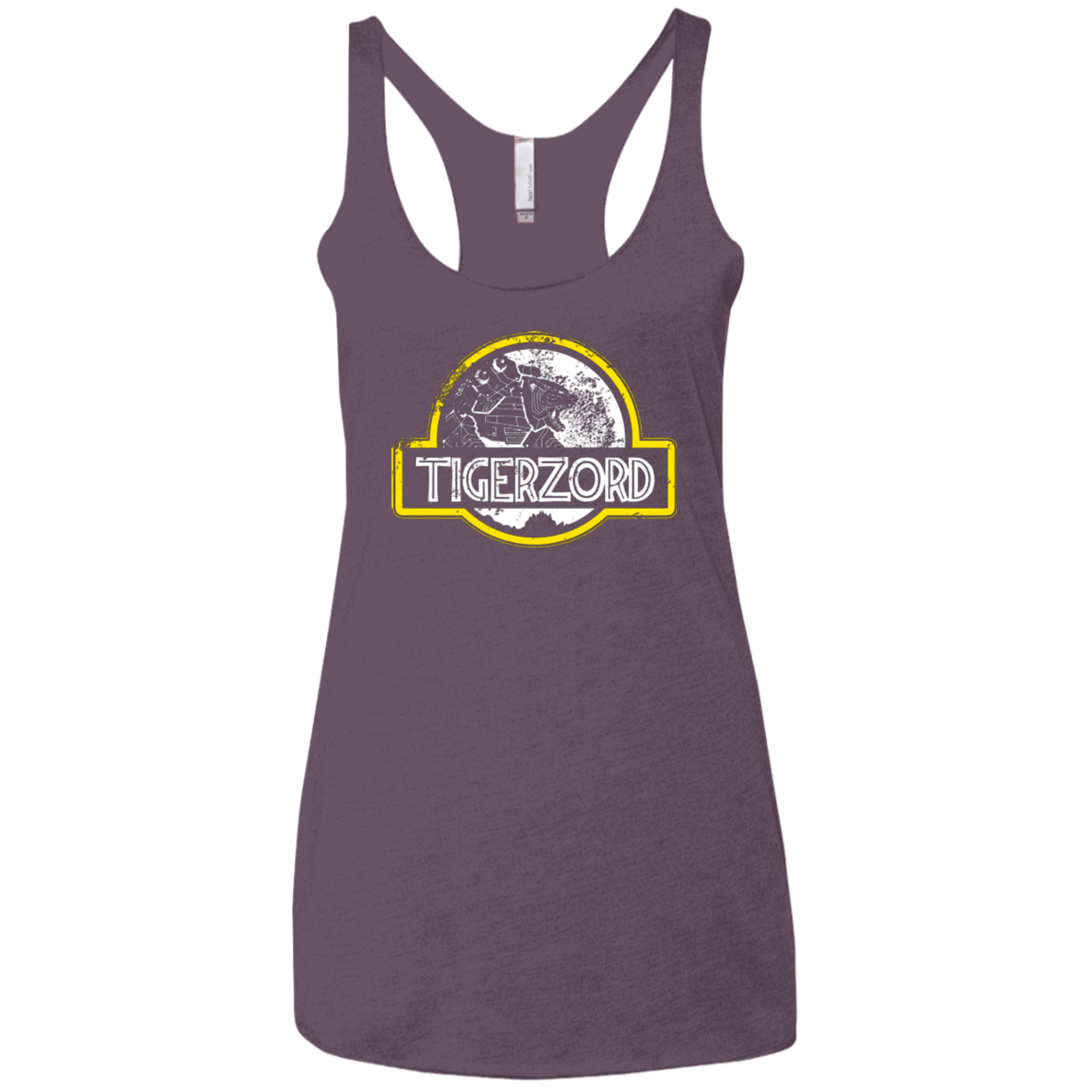 T-Shirts Vintage Purple / X-Small Jurassic Power White Women's Triblend Racerback Tank