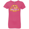 T-Shirts Hot Pink / YXS Jurassic Power Yellow Girls Premium T-Shirt