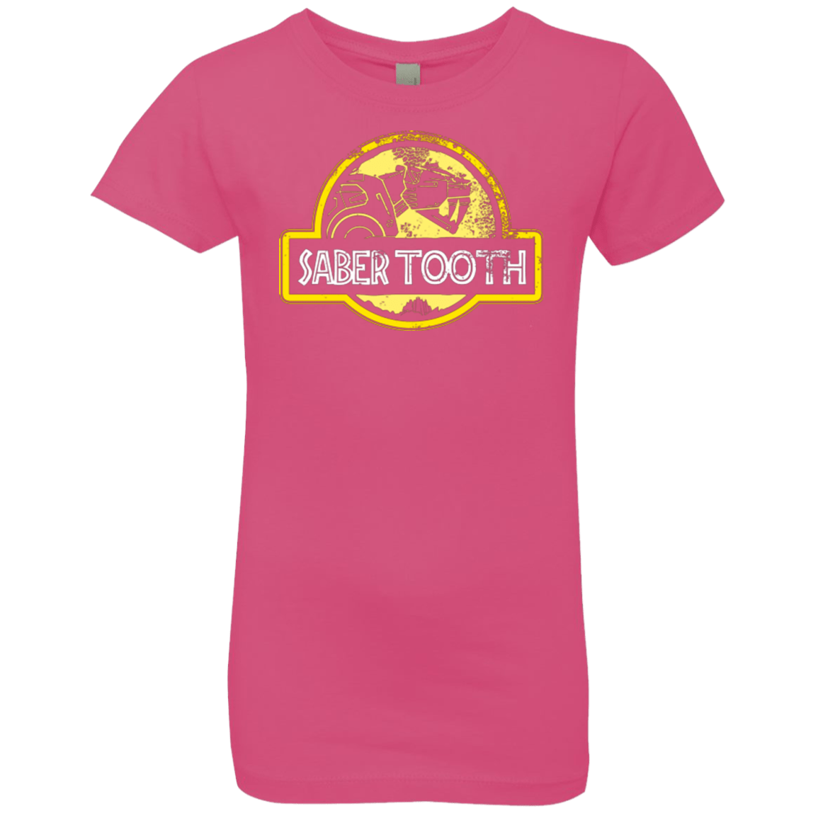 T-Shirts Hot Pink / YXS Jurassic Power Yellow Girls Premium T-Shirt