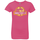 T-Shirts Hot Pink / YXS Jurassic Power Yellow Girls Premium T-Shirt