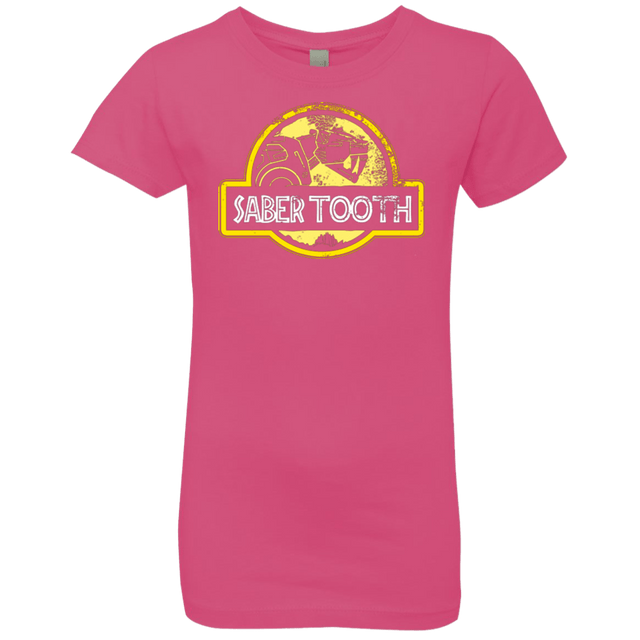T-Shirts Hot Pink / YXS Jurassic Power Yellow Girls Premium T-Shirt