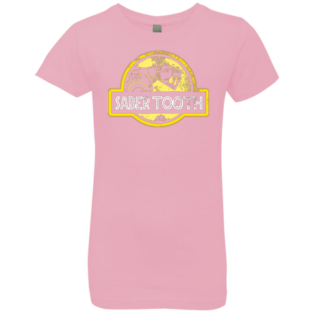 T-Shirts Light Pink / YXS Jurassic Power Yellow Girls Premium T-Shirt