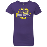 T-Shirts Purple Rush / YXS Jurassic Power Yellow Girls Premium T-Shirt