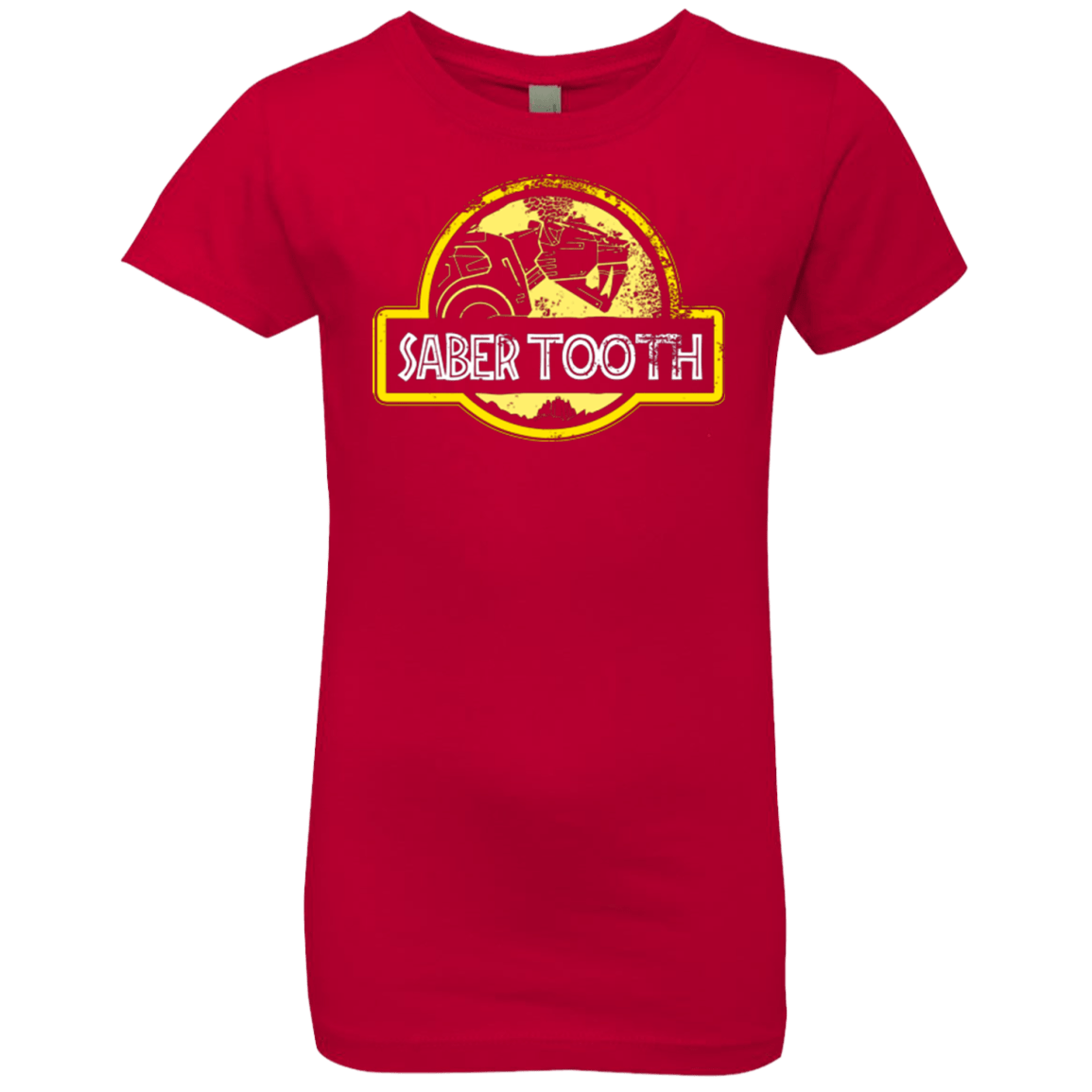 T-Shirts Red / YXS Jurassic Power Yellow Girls Premium T-Shirt