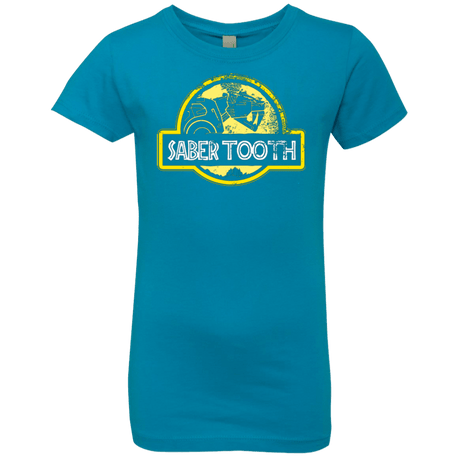 T-Shirts Turquoise / YXS Jurassic Power Yellow Girls Premium T-Shirt