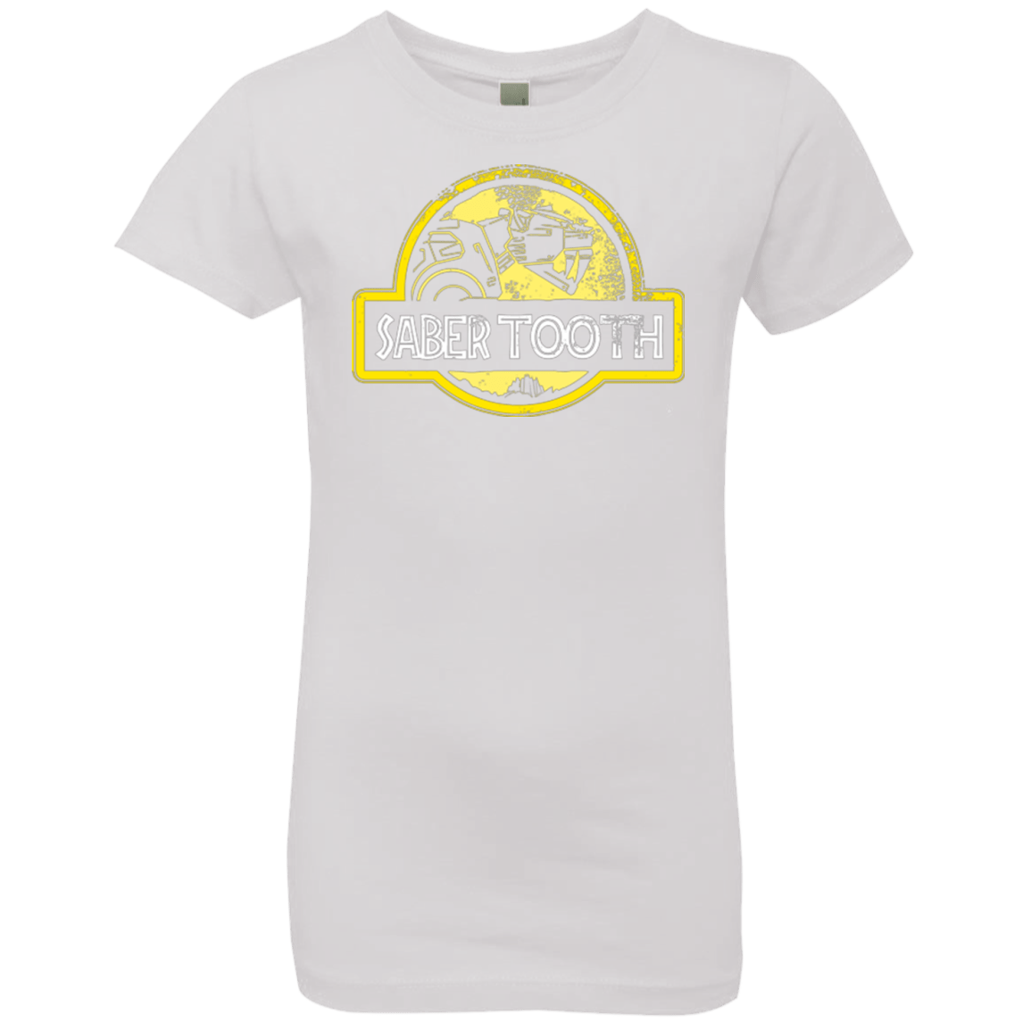 T-Shirts White / YXS Jurassic Power Yellow Girls Premium T-Shirt