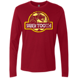 T-Shirts Cardinal / Small Jurassic Power Yellow Men's Premium Long Sleeve