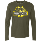 T-Shirts Military Green / Small Jurassic Power Yellow Men's Premium Long Sleeve