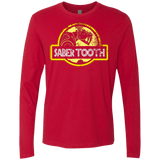 T-Shirts Red / Small Jurassic Power Yellow Men's Premium Long Sleeve