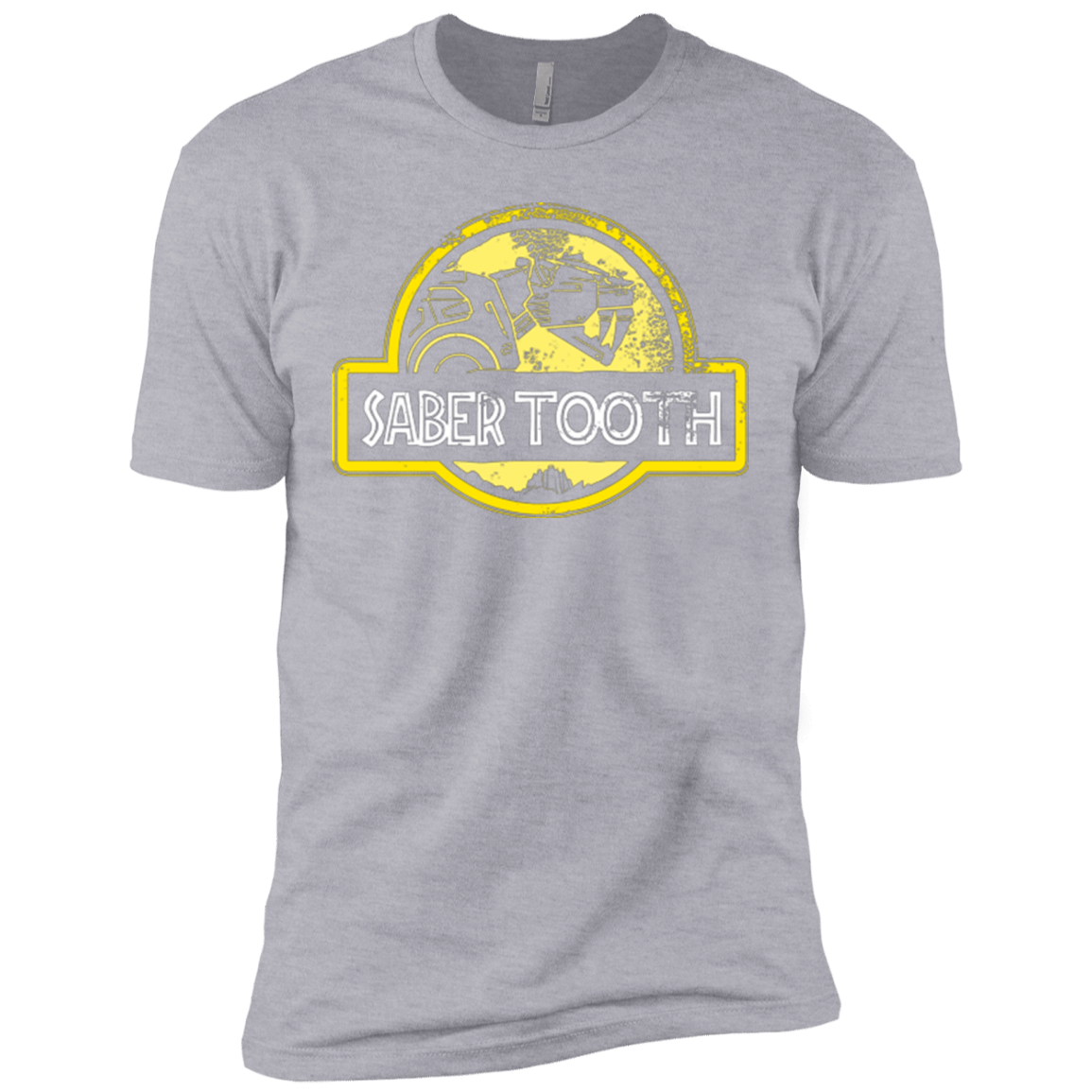 T-Shirts Heather Grey / X-Small Jurassic Power Yellow Men's Premium T-Shirt