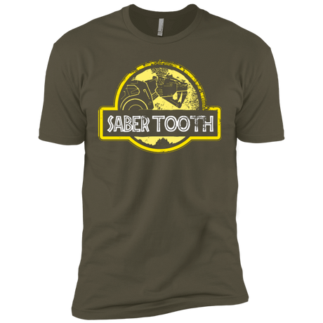 T-Shirts Military Green / X-Small Jurassic Power Yellow Men's Premium T-Shirt