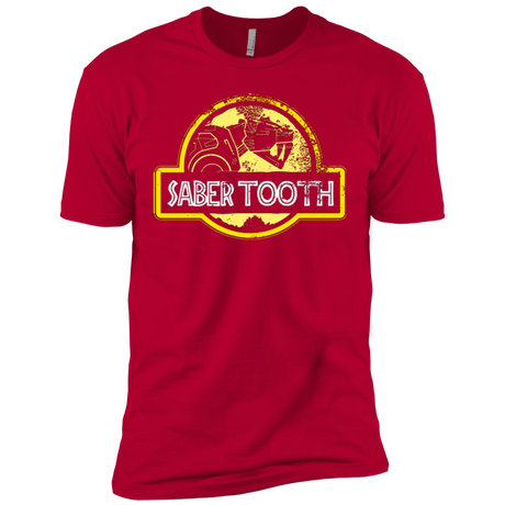 T-Shirts Red / X-Small Jurassic Power Yellow Men's Premium T-Shirt