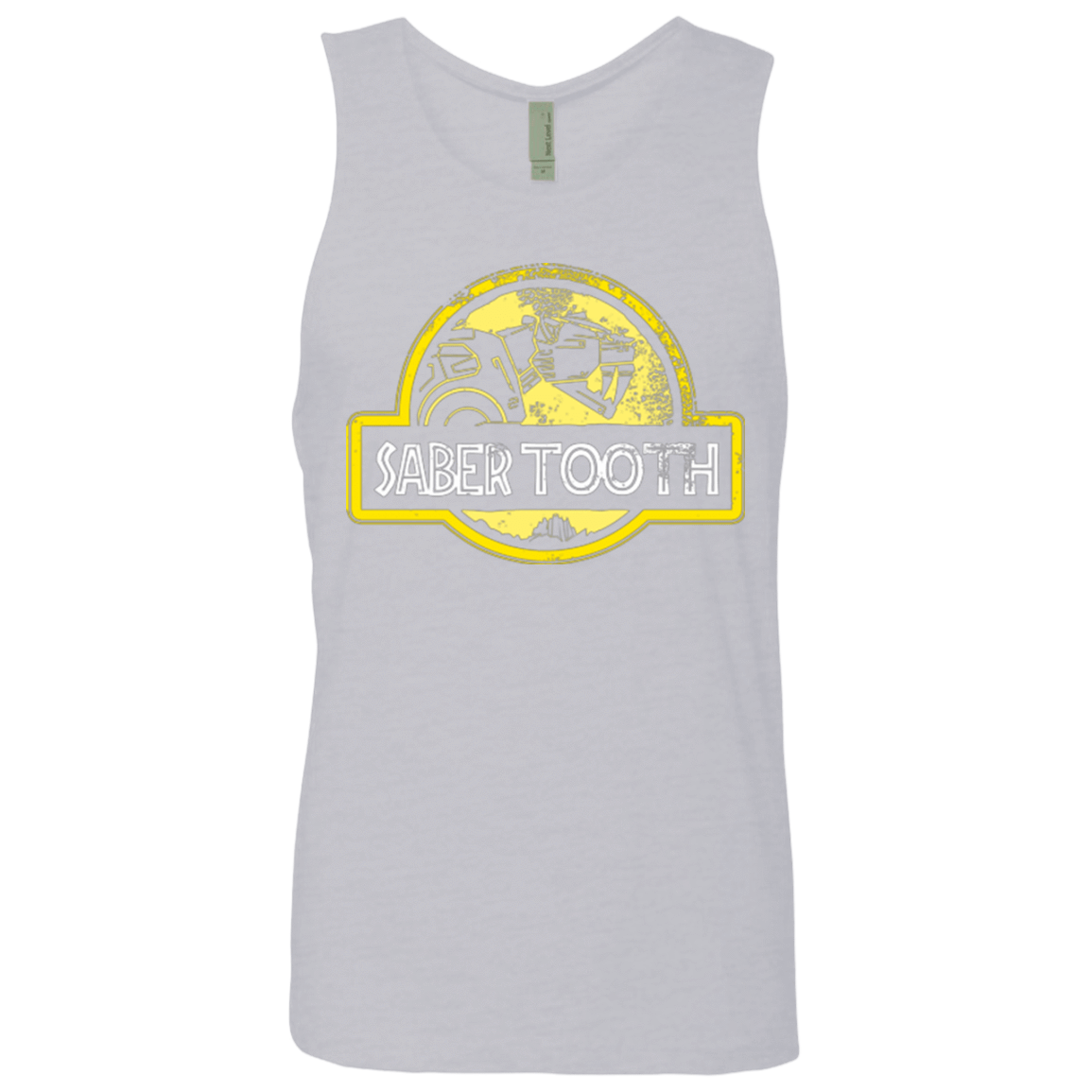 T-Shirts Heather Grey / Small Jurassic Power Yellow Men's Premium Tank Top