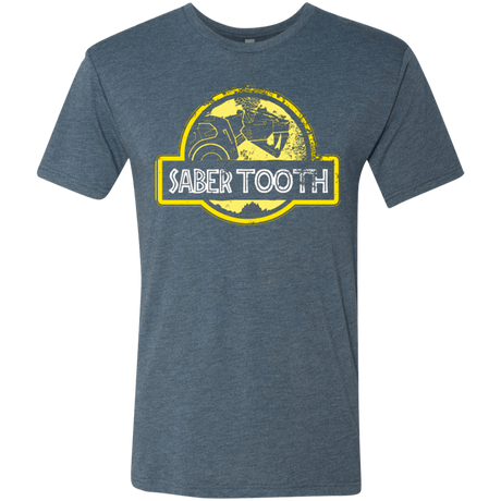 T-Shirts Indigo / Small Jurassic Power Yellow Men's Triblend T-Shirt