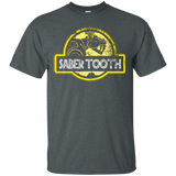 T-Shirts Dark Heather / Small Jurassic Power Yellow T-Shirt