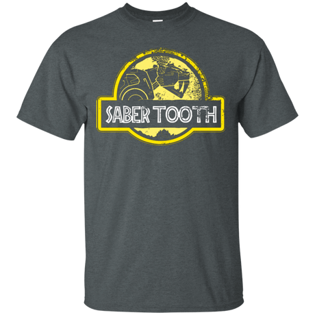 T-Shirts Dark Heather / Small Jurassic Power Yellow T-Shirt