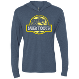 Jurassic Power Yellow Triblend Long Sleeve Hoodie Tee