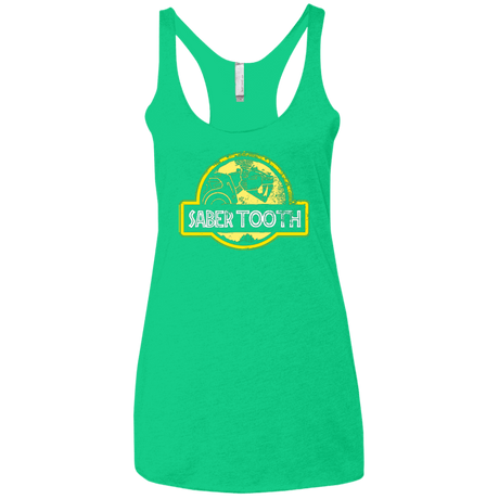 T-Shirts Envy / X-Small Jurassic Power Yellow Women's Triblend Racerback Tank