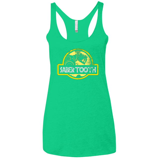 T-Shirts Envy / X-Small Jurassic Power Yellow Women's Triblend Racerback Tank