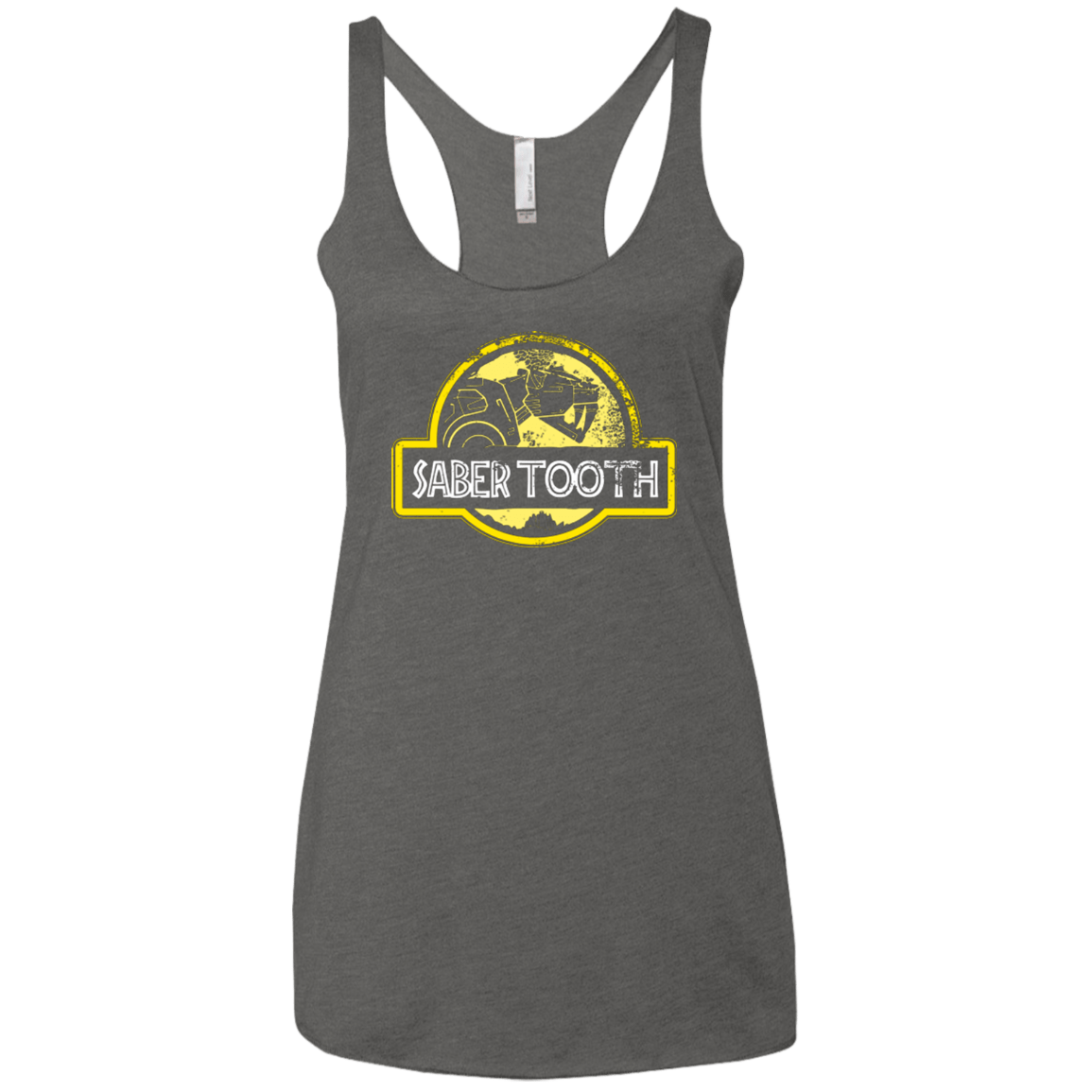 T-Shirts Premium Heather / X-Small Jurassic Power Yellow Women's Triblend Racerback Tank