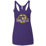 T-Shirts Purple / X-Small Jurassic Power Yellow Women's Triblend Racerback Tank