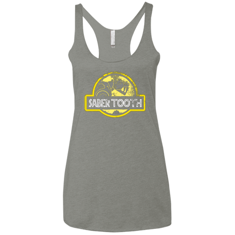 T-Shirts Venetian Grey / X-Small Jurassic Power Yellow Women's Triblend Racerback Tank