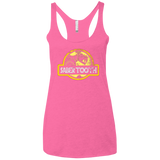 T-Shirts Vintage Pink / X-Small Jurassic Power Yellow Women's Triblend Racerback Tank