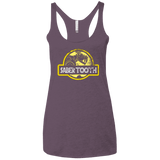 T-Shirts Vintage Purple / X-Small Jurassic Power Yellow Women's Triblend Racerback Tank